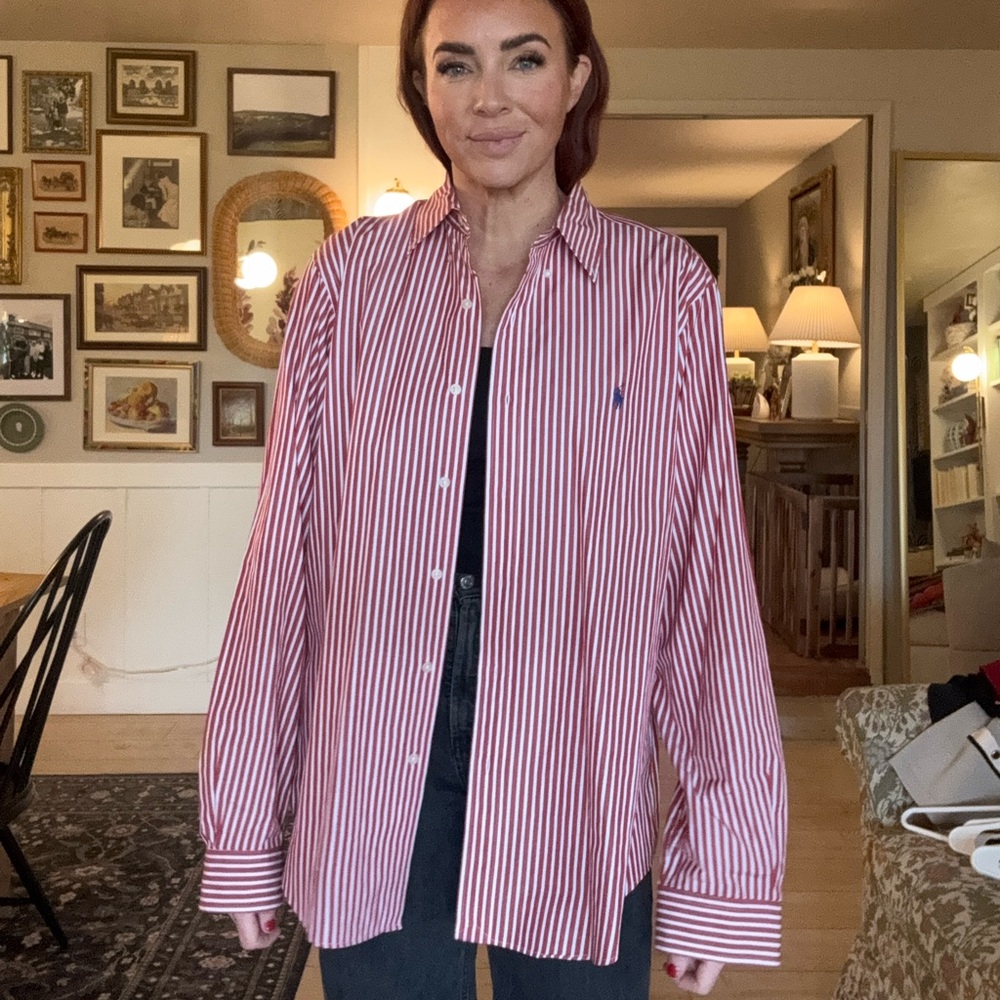 Ralph Lauren Button down striped top